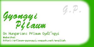 gyongyi pflaum business card